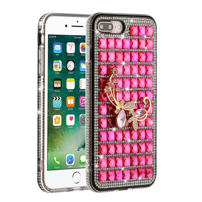 For Apple iPhone 8 Plus/7 Plus/6 Plus/6s Plus Fashion Luxury 3D Bling Diamonds Rhinestone Jeweled Ornament Shiny Crystal  Phone Case Cover