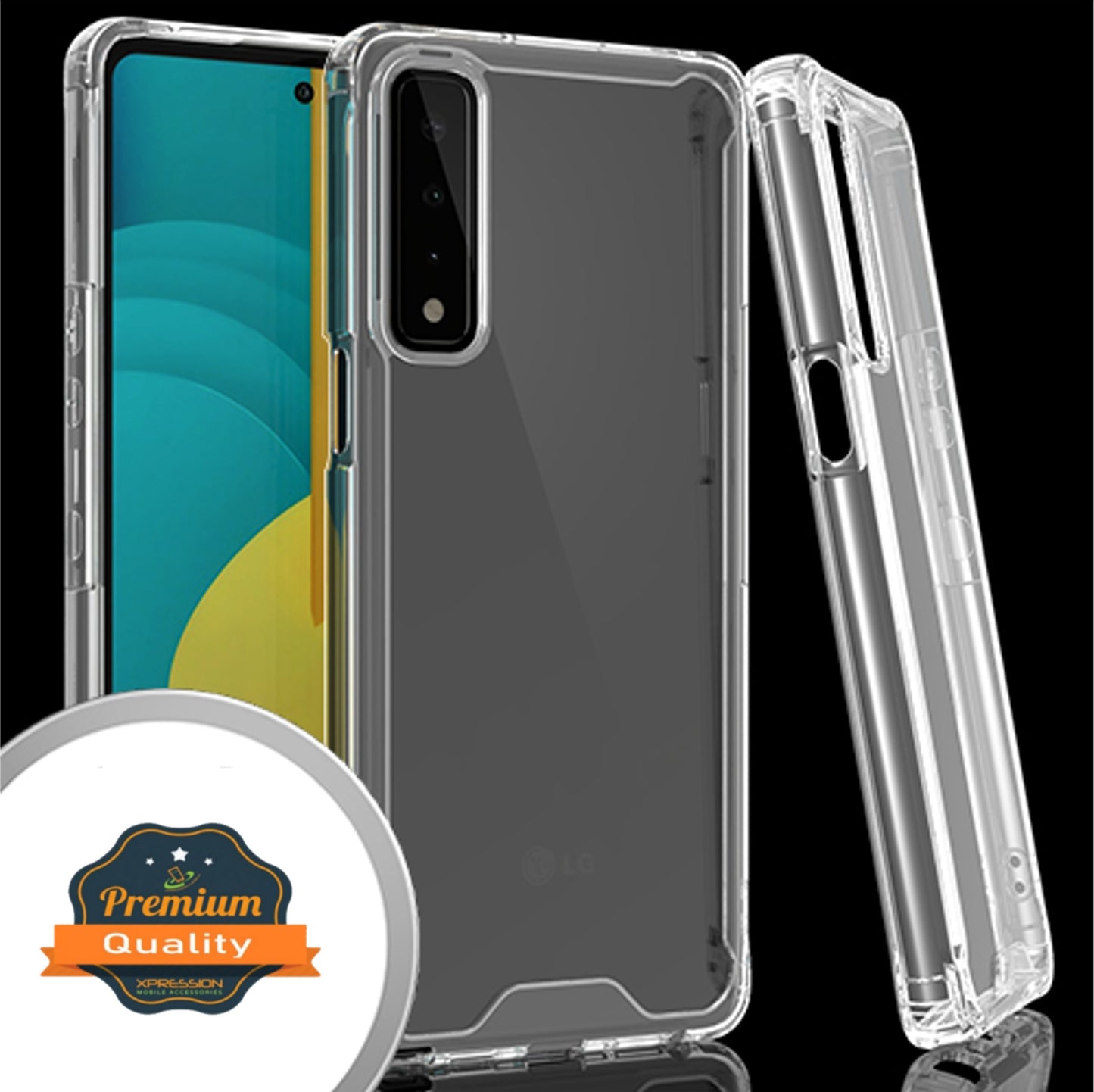 For Motorola Moto G 5G 2022 Slim Frame [Shock-Absorption] Hybrid Defender Rubber Silicone Gummy TPU Clear Hard Back  Phone Case Cover