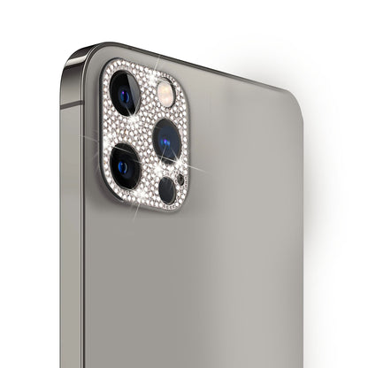 For Apple iPhone 13 Pro Max (6.7") Camera Lens Zinc Alloy With Diamond Bling Glitter Lens Protective Camera Decoration Black Screen Protector