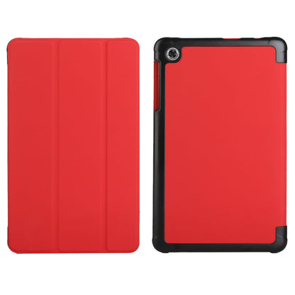 Case for Samsung Galaxy Tab A7 Lite (8.7 inch) Lightweight Trifold Stand Magnetic Closure PU Leather Hard Shell Folio Hybrid Protective Black Tablet Cover