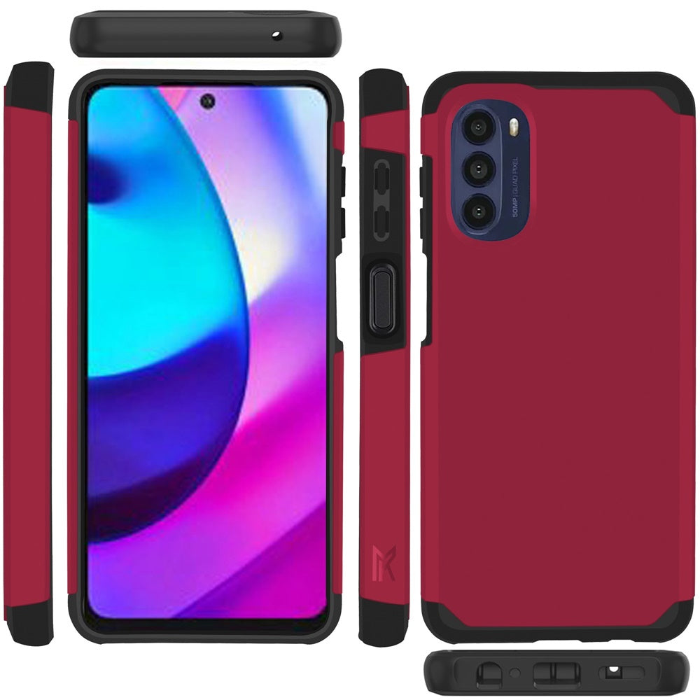 For Motorola Moto G 5G 2022 Slim Corner Protection Shock Absorption Hybrid Dual Layer Hard TPU Rubber Armor Defender  Phone Case Cover