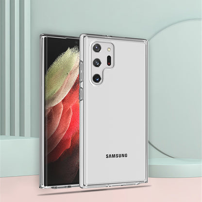 For Samsung Galaxy S22 Ultra Clear Full Transparency Thick Hybrid Hard PC Shell & Soft TPU Shock-Absorption Skin Bumper Transparent Phone Case Cover
