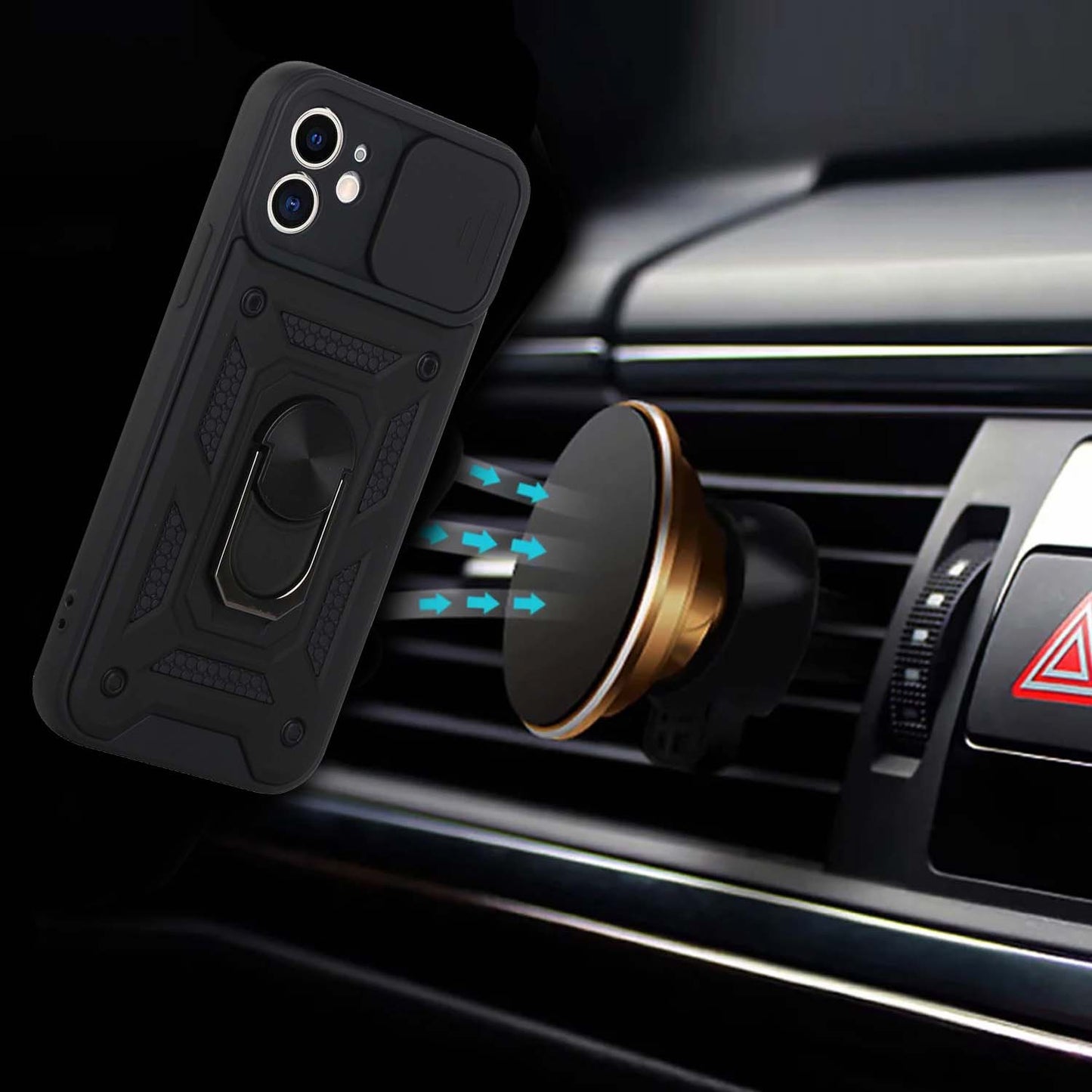 For Motorola Edge+ 2022 /Edge Plus Hybrid Cases with Camera Lens Cover, Ring Holder Kickstand Rugged Dual Layer  Phone Case Cover