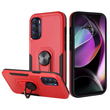 For Motorola Moto G 5G 2022 Hybrid Rugged Hard Drop-Proof 3 Layer Protection Military Grade Armor with Metal Ring Stand  Phone Case Cover
