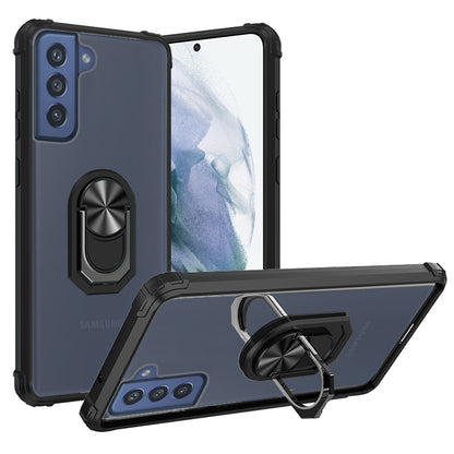 For Samsung Galaxy S22 /Plus Ultra Clear Silicone Shockproof Tuff Hybrid Protection Cover Transparent TPU with Magnetic Ring Kickstand  Phone Case Cover