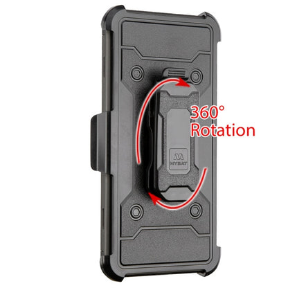 For Samsung Galaxy S10 5G (6.7") Hybrid Armor with Belt Clip Holster Kickstand & Screen Protector Hard PC Shockproof Gray Phone Case Cover