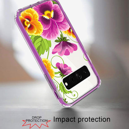 For Google Pixel 7 Beautiful Design Hybrid Triple Layer Armor Hard PC Rubber TPU Shockproof Protective Frame  Phone Case Cover