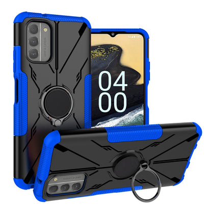 For Nokia G100 4G Hybrid 2in1 Rugged Hard TPU Shock-Absorbing with Magnetic Rotatable Ring Kickstand  Phone Case Cover