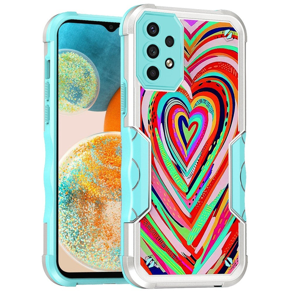 For Samsung Galaxy A23 5G Fashion Design Tough Shockproof Hybrid Stylish Pattern Heavy Duty TPU Rubber Armor  Phone Case Cover