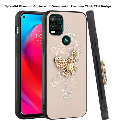For Apple iPhone 13 (6.1") 3D Diamond Bling Sparkly Glitter Ornaments Engraving Hybrid Armor Rugged Fashion  Phone Case Cover