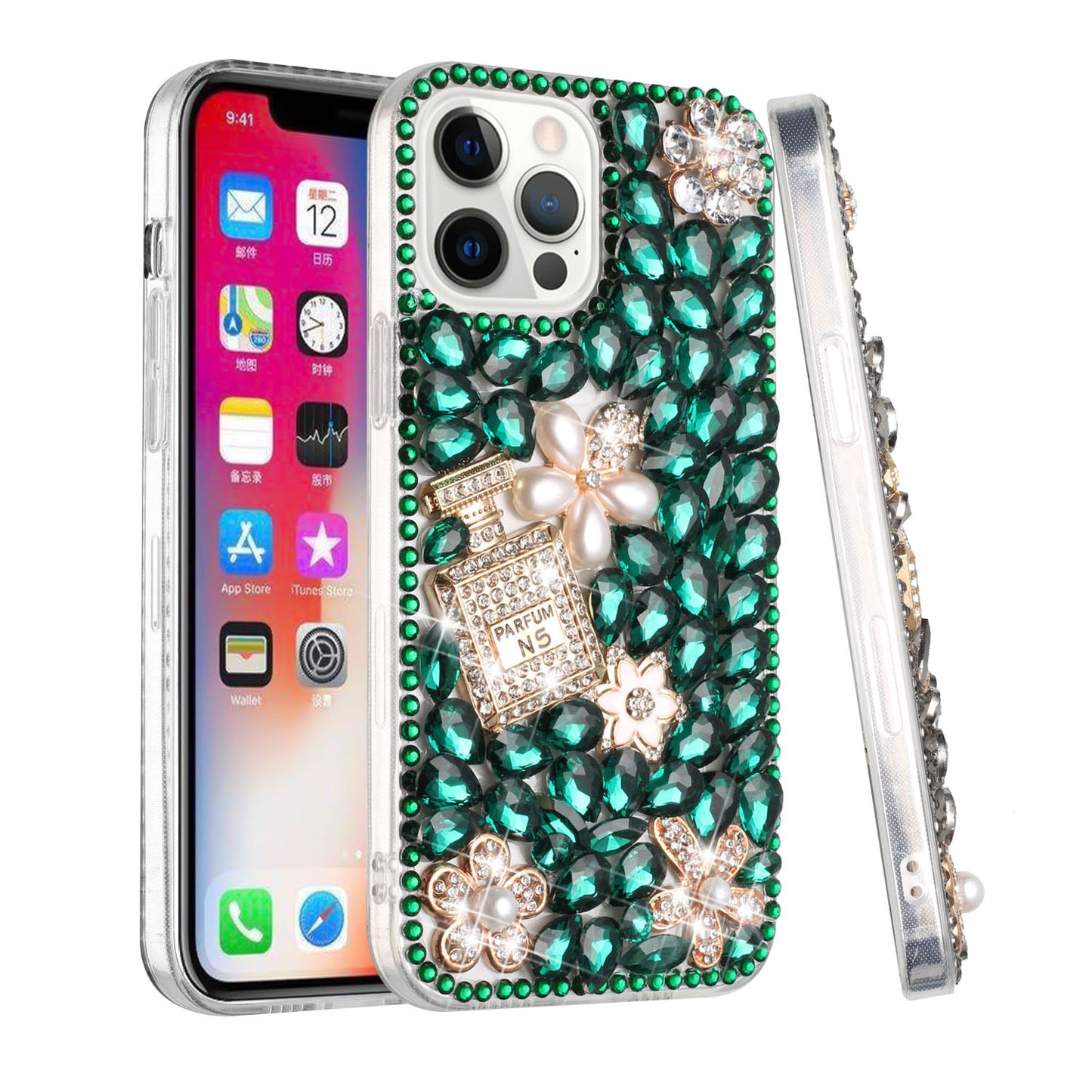 For Samsung Galaxy Z Fold 4 5G Bling Crystal 3D Full Diamond Luxury Sparkle Rhinestone Hybrid Protective  Phone Case Cover