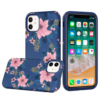 For Apple iPhone 13 Pro Max (6.7") Bliss Floral Stylish Design Hybrid Rubber TPU Hard Shockproof Armor Slim  Phone Case Cover