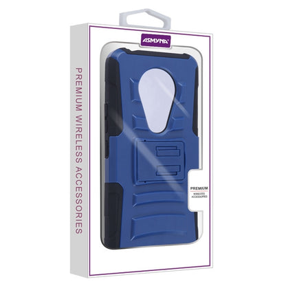 For Nokia C5 Endi Hybrid Dual Layer Hard PC with Stand Shockproof TPU Rugged Bumper Blue Phone Case Cover