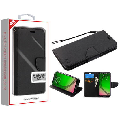 For Alcatel T-Mobile Revvlry PU Leather Wallet with Credit Card Holder Storage Folio Flip Pouch Stand Black Phone Case Cover