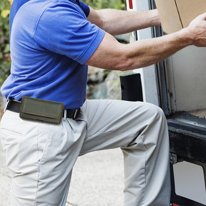 For Samsung Galaxy S21+ Plus Universal Horizontal Cell Phone Case Nylon Holster Carrying Pouch with Belt Clip and 2 Card Slots fit Large Devices 6.3" [Midnight Green]