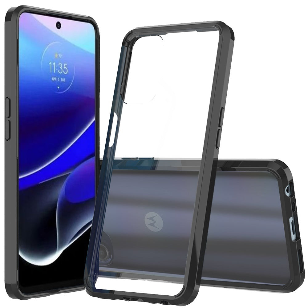 For Motorola Moto G Stylus 5G 2022 Hybrid Slim Crystal Clear Transparent Shock-Absorption Bumper Hard PC Back Frame  Phone Case Cover
