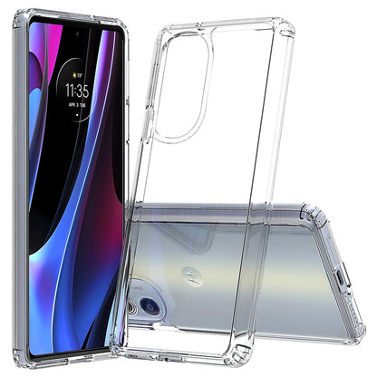 For Motorola Edge+ 2022 /Edge Plus Hybrid Slim Crystal Clear Transparent Shock-Absorption Bumper TPU Hard PC Back Frame  Phone Case Cover