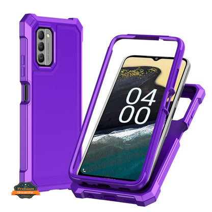 For Nokia G400 Hybrid 2in1 Front Bumper Frame Cover Square Edge Shockproof Soft TPU + Hard PC Anti-Slip Heavy Duty  Phone Case Cover