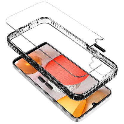 For Google Pixel 6A Crystal Transparent Rugged Shockproof Hybrid PC+TPU Colorful Buttons Military Grade Protection Back  Phone Case Cover
