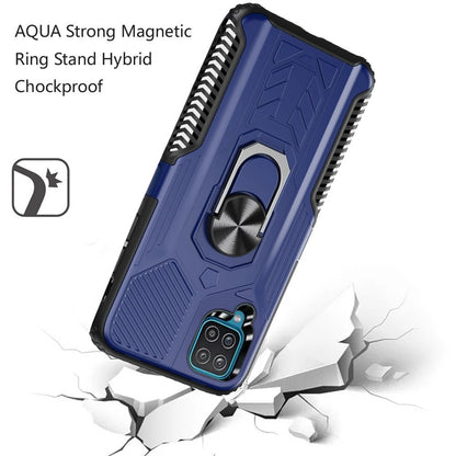For Samsung Galaxy A12 5G Military Grade Hybrid Heavy Duty 2 in 1 Protective Hard PC and Soft Silicone with Ring Stand Holder  Phone Case Cover