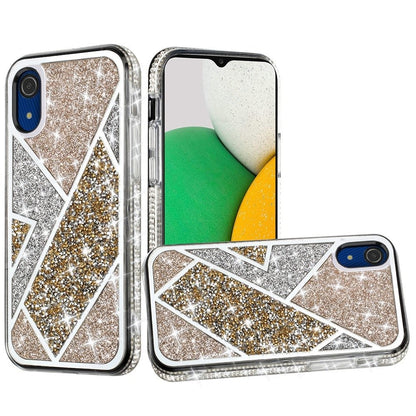 For Samsung A03 Core Glitter Bling Diamond Rhinestone Sparkly Bumper Fashion Shiny Cute Fancy Cases Hybrid Rugged PC  Phone Case Cover