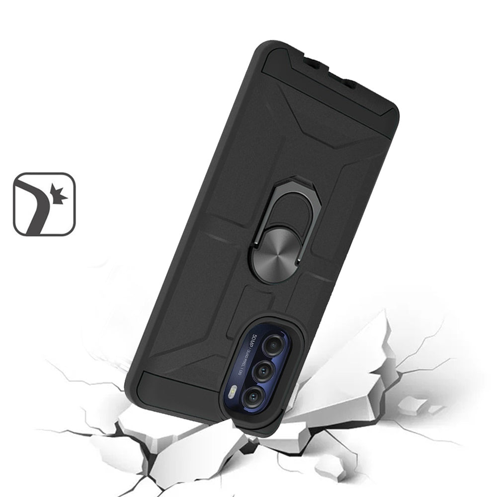 For Motorola Moto G Stylus 5G 2022 Hybrid Cases with Stand Kickstand Ring Holder [360° Rotating] Armor Dual Layer Work  Phone Case Cover