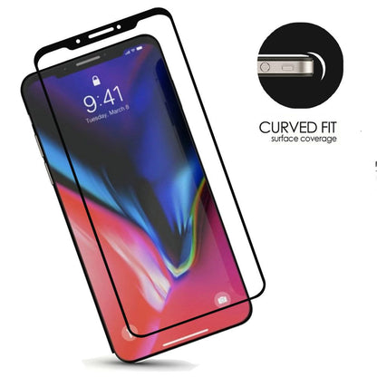 For Apple iPhone SE 3 (2022) Screen Protector Tempered glass Protective Film [3D Curved Full Coverage] [9H Hardness] [No bubbles] [Case Friendly] Clear Black Screen Protector