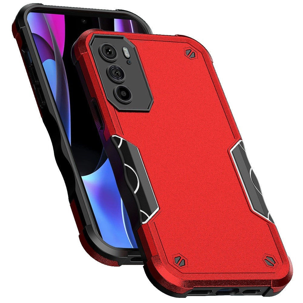 For Motorola Edge+ 2022 /Edge Plus Slim Tough Shockproof Hybrid Heavy Duty Dual Layer Bumper Rugged Hard Rubber Armor  Phone Case Cover