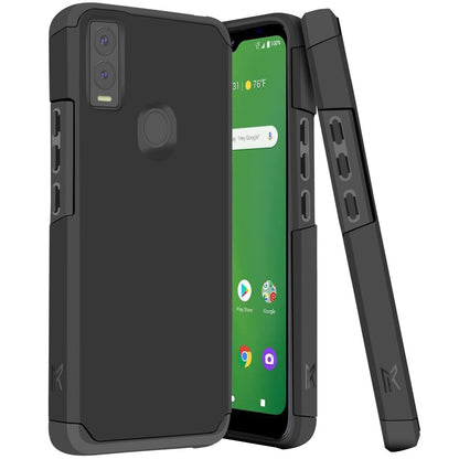 For Cricket Innovate E 5G (E Version 2022) Slim Protection Shock Absorption Hybrid Dual Layer Hard PC + TPU Rubber Frame  Phone Case Cover