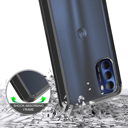 For Motorola Moto G Stylus 2022 4G Hybrid Slim Crystal Clear Transparent Shock-Absorption with TPU + Hard PC Back Frame  Phone Case Cover