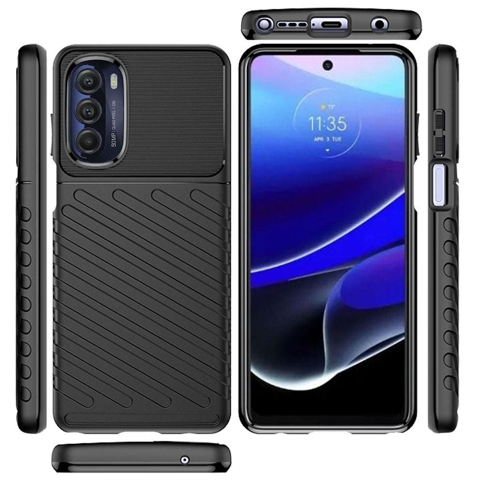 For Motorola Moto G Stylus 5G 2022 Rugged Hybrid Hard PC Silicone Gel TPU Bumper Texture Shockproof Anti Slip Protective  Phone Case Cover