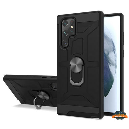 For Samsung Galaxy A32 5G Hybrid Ring Stand [360° Rotatable Ring Holder Magnetic Kickstand] Shockproof Hard Rubber TPU  Phone Case Cover