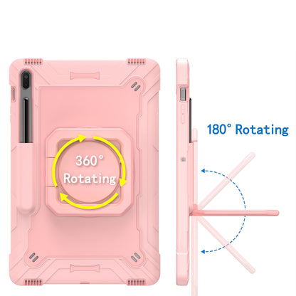 Case for Apple iPad Air 4 / iPad Air 5 / iPad Pro (11 inch) Tough Hybrid Armor 3in1 with 360 Degree Rotating Kickstand & Shoulder Strap Shockproof Rose Gold Tablet Cover