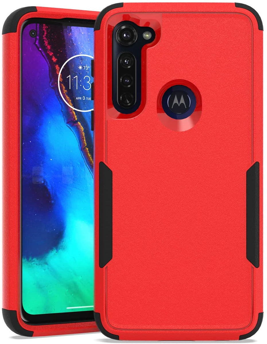 For Motorola Moto G Stylus 5G 2022 Hybrid Slim Shockproof Rubber TPU Hard PC Heavy Duty Hard Protective Dual Layers Red Black Phone Case Cover