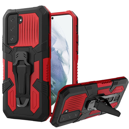 For Samsung Galaxy S22 Rugged Heavy Duty Dual Layers Hybrid Shockproof Protective with Built in Metal Clip Holder & Kickstand  Phone Case Cover