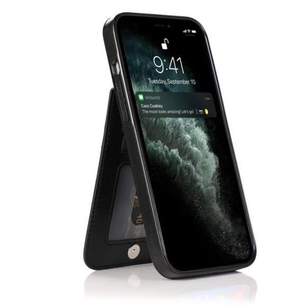 For Apple iPhone 13 Pro Max Wallet Case with Credit Card Holder Vertical Leather Kickstand Magnetic Buttons Flip Pouch  Phone Case Cover