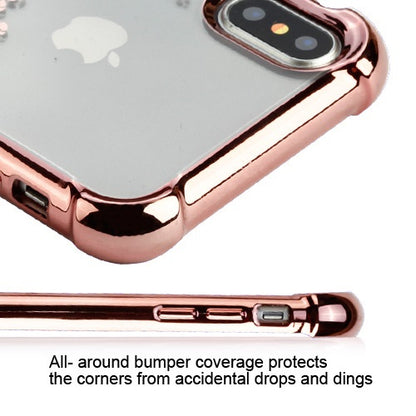 Apple iPhone XS/X Floral Stylish Design Hybrid Rubber TPU Hard PC Shockproof Armor Rugged Slim Fit