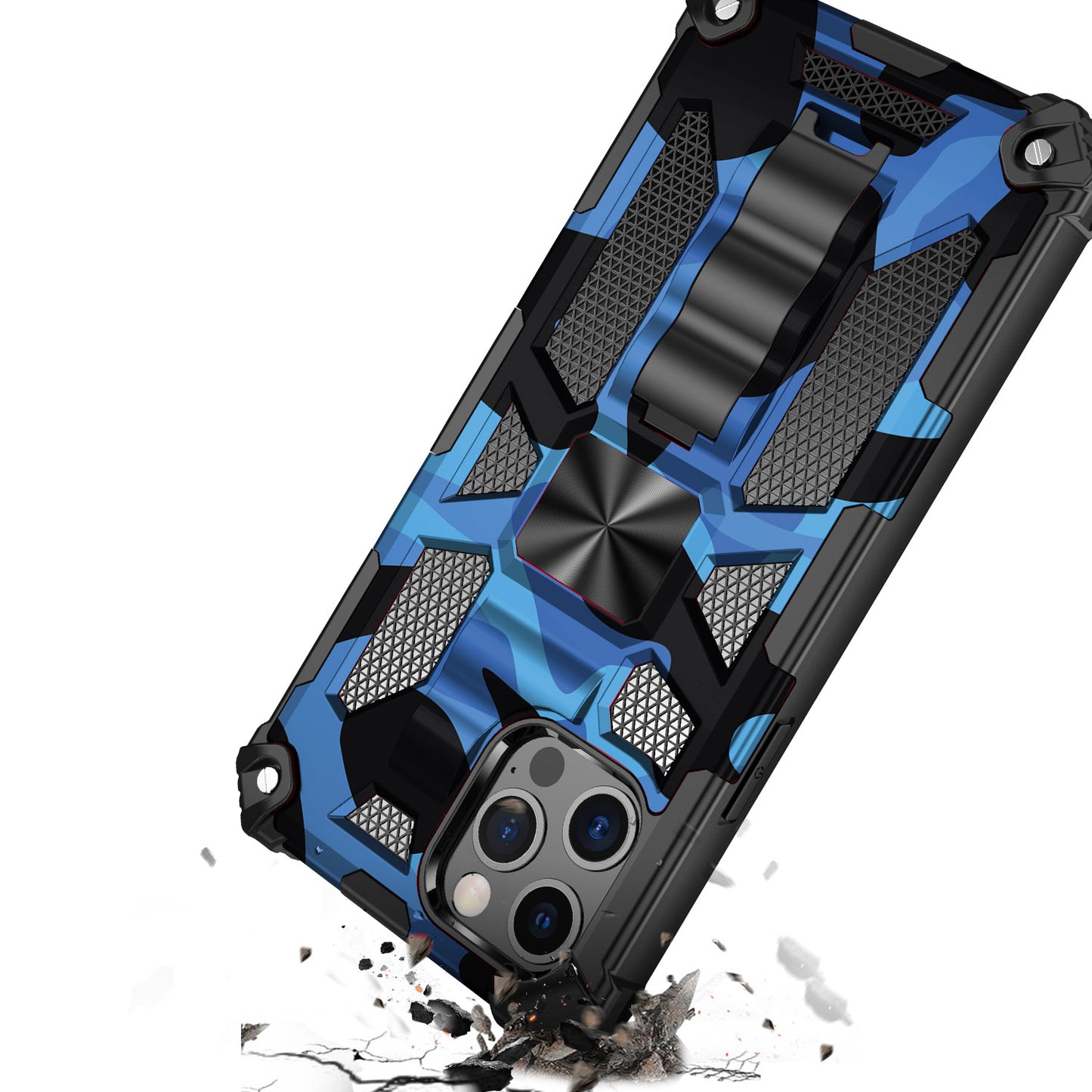 For Apple iPhone 13 (6.1")Heavy Duty Stand Hybrid Shockproof [Military Grade] Rugged Protective with Built-in Kickstand Fit Magnetic Car Mount  Phone Case Cover