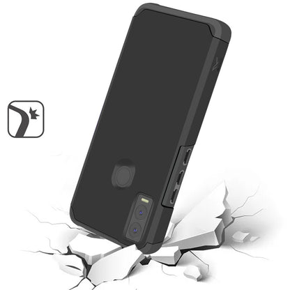 For Cricket Innovate E 5G (E Version 2022) Slim Protection Shock Absorption Hybrid Dual Layer Hard PC + TPU Rubber Frame  Phone Case Cover