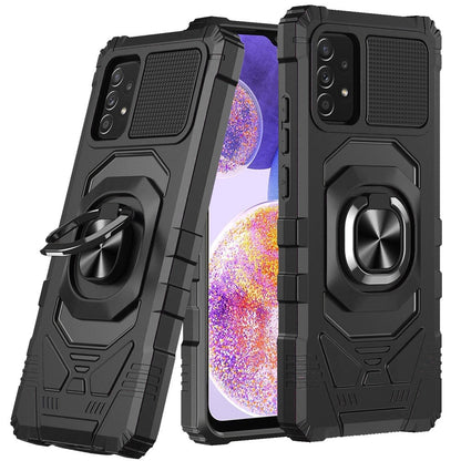 For Samsung Galaxy A23 5G Hybrid Dual Layer with Rotate Magnetic Ring Stand Holder Kickstand, Rugged TPU Shockproof  Phone Case Cover