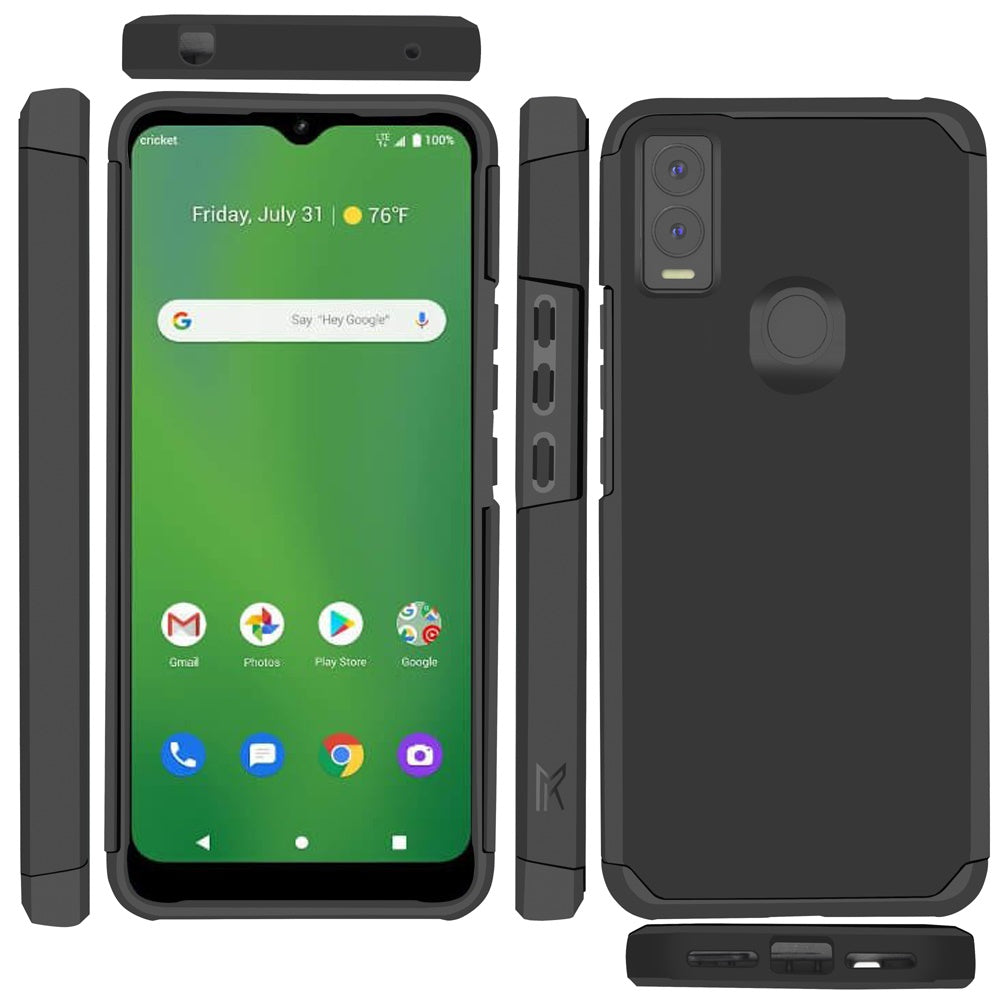 For Cricket Innovate E 5G (E Version 2022) Slim Protection Shock Absorption Hybrid Dual Layer Hard PC + TPU Rubber Frame  Phone Case Cover