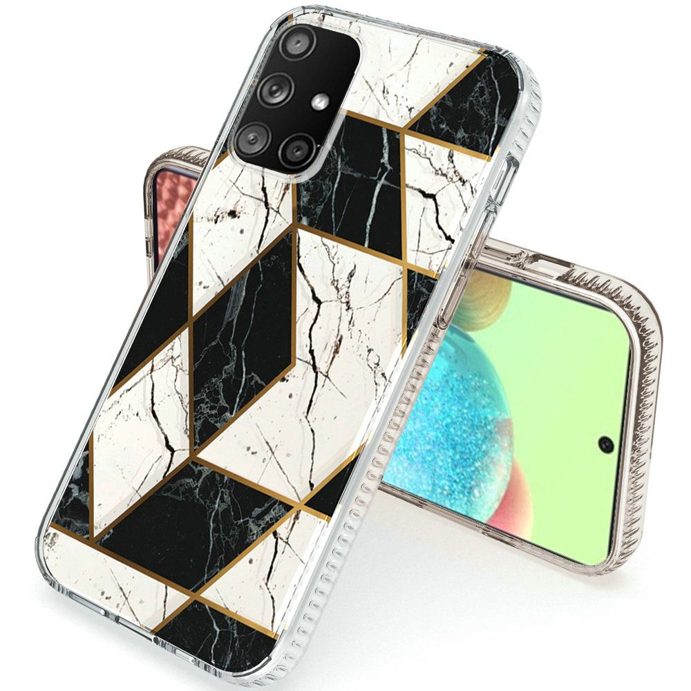 For Samsung Galaxy A71 5G Hybrid Design Graphic Fashion Colorful Sparkle Pattern Silicone Skin TPU Hard PC Armor Ultra Slim  Phone Case Cover