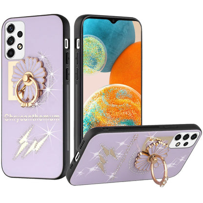 For Samsung Galaxy A23 5G Diamonds 3D Bling Sparkly Glitter Ornaments Engraving Hybrid Metal Fashion  Phone Case Cover