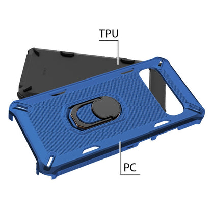 For Samsung Galaxy S10 5G (6.7") Slim Rugged Shockproof Hybrid with Ring Stand Holder Blue Phone Case Cover