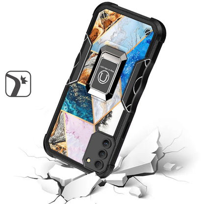 For Nokia G400 5G Marble IMD Design Hybrid with Magnetic Ring Stand Kickstand Heavy Duty Rugged Shockproof  Phone Case Cover