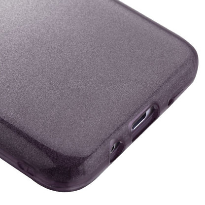 For Samsung Galaxy J3 V /J3 3rd Gen /Galaxy Express Prime 3 Stylish Gradient Glitter Design Hybrid Rubber TPU Hard PC Slim Silver Black Phone Case Cover