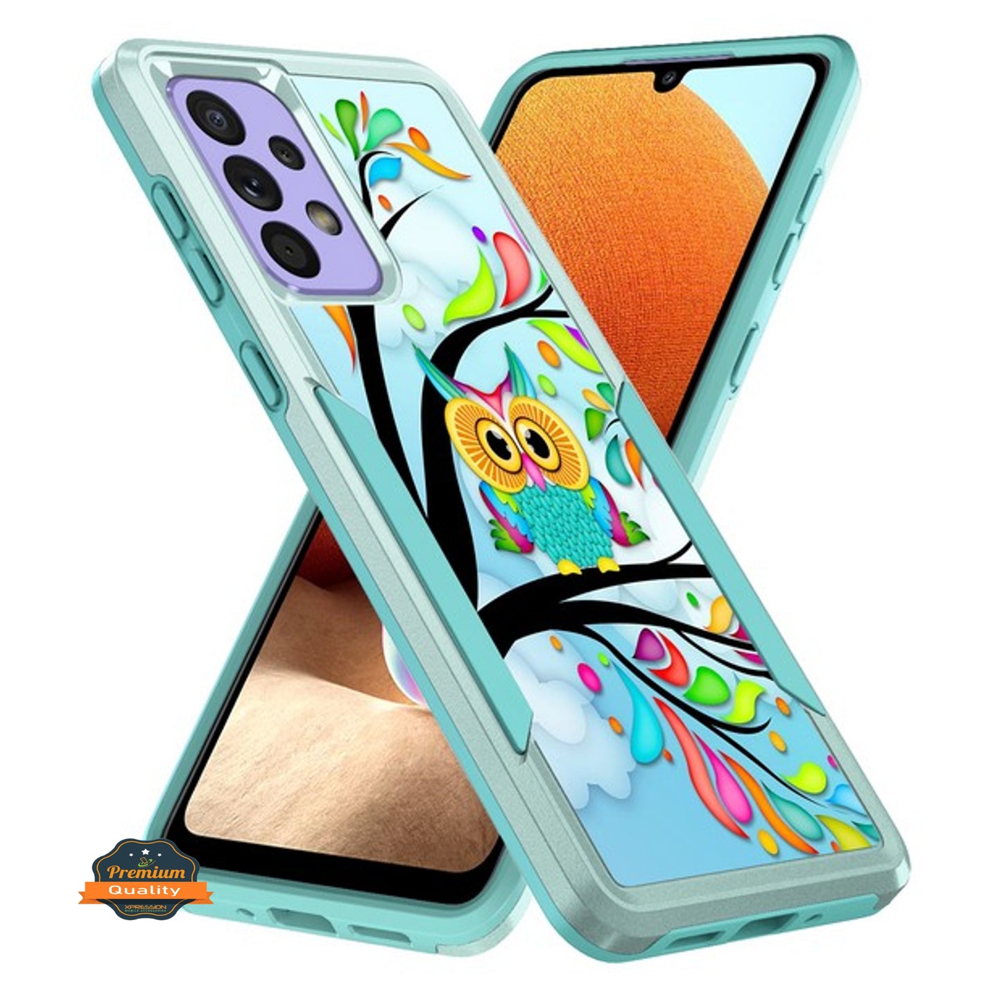 For Samsung Galaxy A03S Hybrid Bumper Rugged Dual Layer Heavy-Duty Military-Grade Rubber TPU Defender Protective  Phone Case Cover