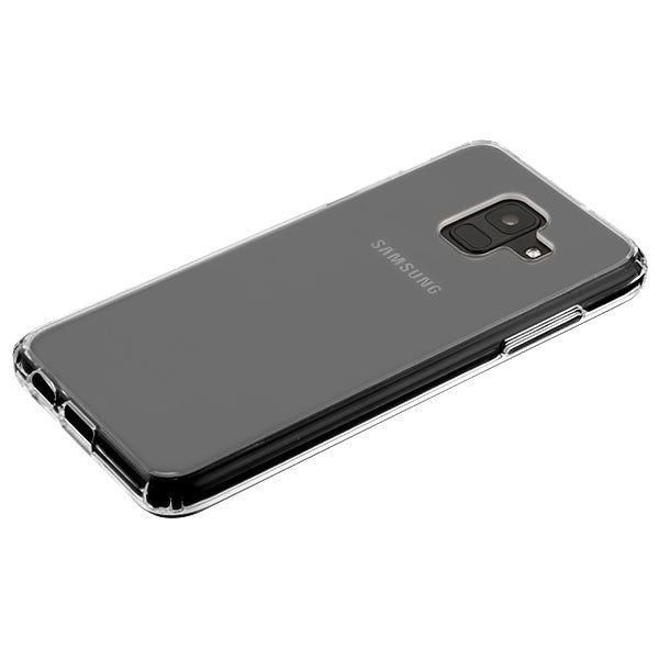 For Samsung Galaxy A6 (2018) Slim Fit Hybrid Transparent Rubber Gummy Hard PC Soft Silicone Protective Clear Phone Case Cover