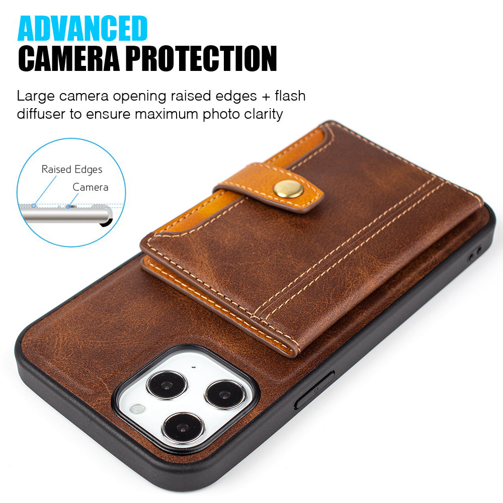 For Apple iPhone 14 /Plus Pro Max Leather Wallet Case Multi Card Slim Hybrid Pouch with 5 Credit Card & ID Slots Stand Flip  Phone Case Cover
