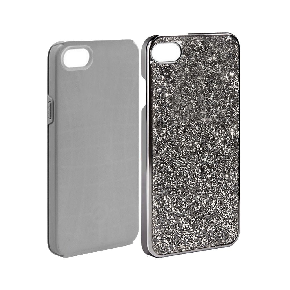 For Apple iPhone SE 3 (2022) SE/8/7 Bling Rhinestone Diamond Shiny Glitter Hybrid Dual Layer Rugged Shell Hard PC TPU  Phone Case Cover